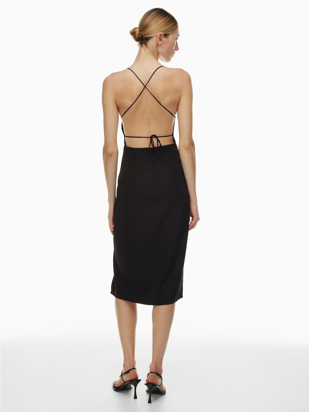 Aritzia Babaton Success Spaghetti-Strap Midi Dress with Side Slit Sz 8